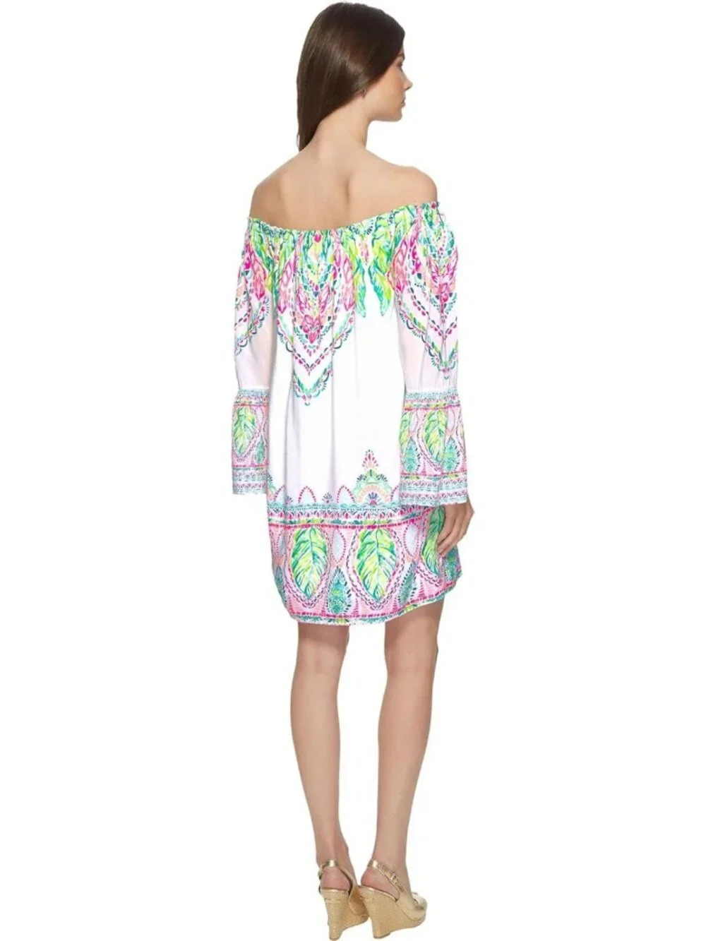 Lilly Pulitzer Coconut Coast Nevie Off-Shoulder Mini Dress Size XS 36618_4